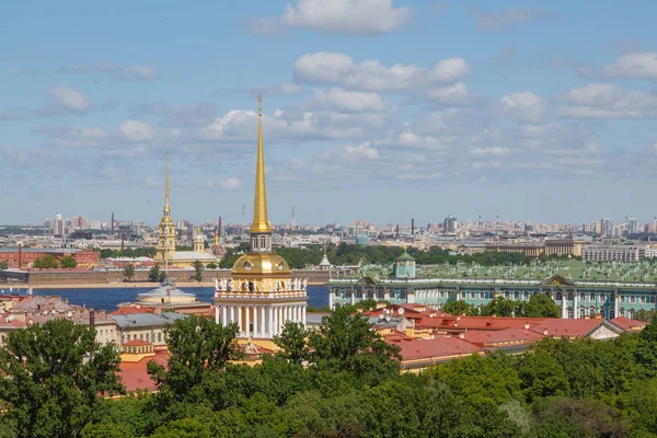 Saint Petersburg Russia May 2018 Beautiful Panoramic Cityscape View Isaac — стоковое фото