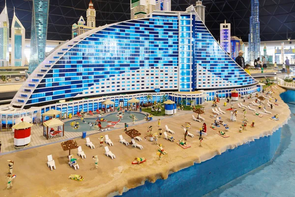 Dubai Emirati Arabi Uniti Gennaio 2019 Lego Miniatura Del Jumeirah — Foto Stock