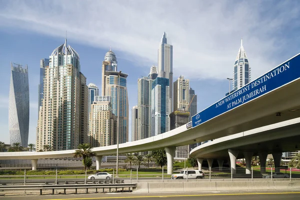 Дубай Оае Січня 2019 Дорога Нового Місця Набережній Палм Джумейра — стокове фото
