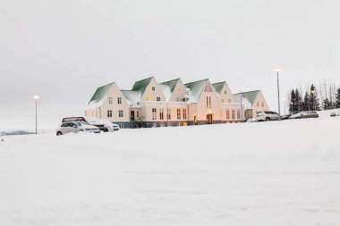 İzlanda 'daki Altın Daire' nin kış manzarası