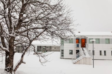 İzlanda 'daki Altın Daire' nin kış manzarası