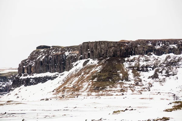 Красивые Пейзажи Зимний Снег Исландия — стоковое фото