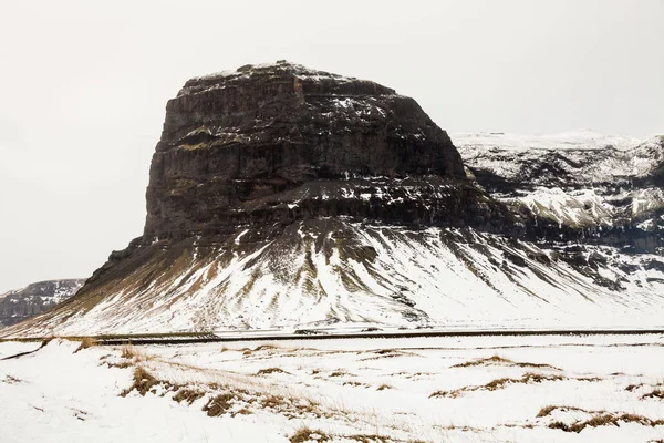 Krásná Scenérie Zimním Sněhu Island — Stock fotografie