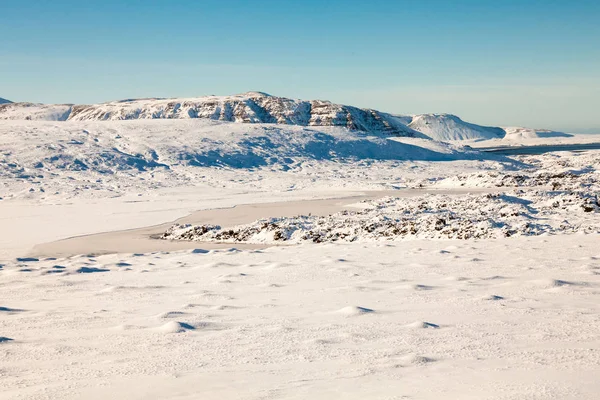Gyönyörű Táj Télen Izland — Stock Fotó