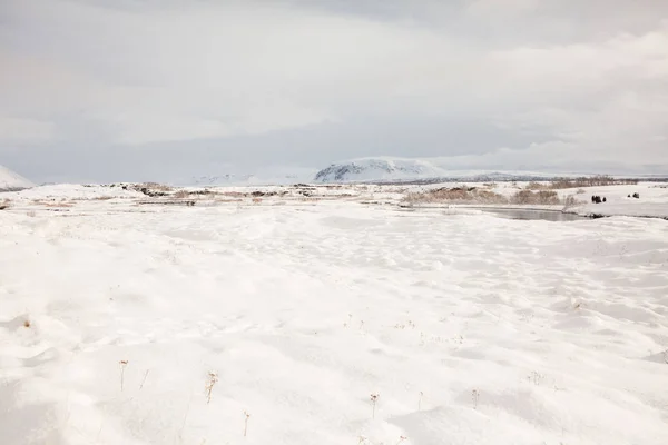 Národní Park Thingvellir Nebo Lépe Známý Jako Island Pingvellir Zimě — Stock fotografie