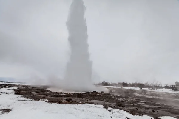 Geysir Parfois Connu Sous Nom Great Geysir Qui Est Geyser — Photo