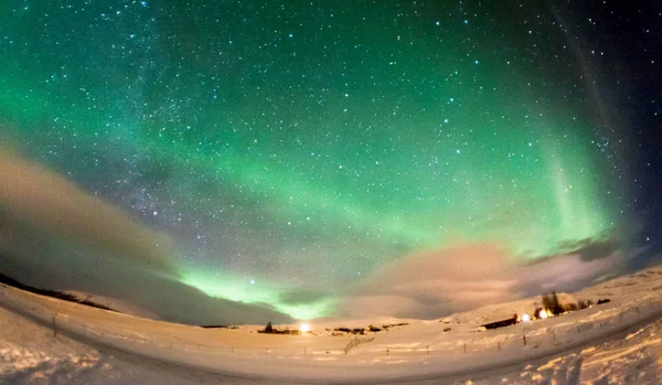 Aurora Borealis Vagy Jobban Ismert Mint Északi Fény Golden Circle — Stock Fotó