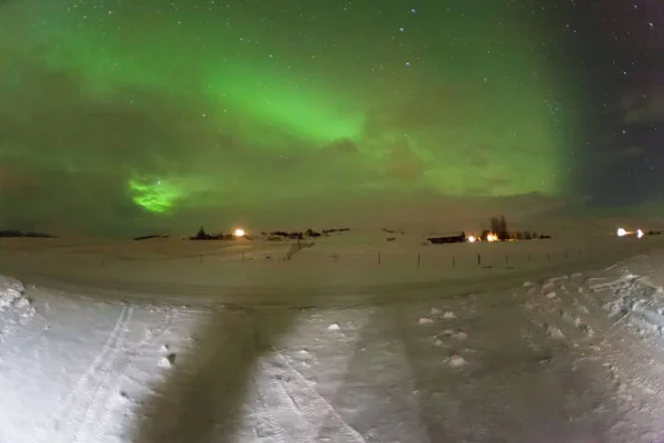 Aurora Borealis Nebo Lépe Známý Jako Northern Light Golden Circle — Stock fotografie