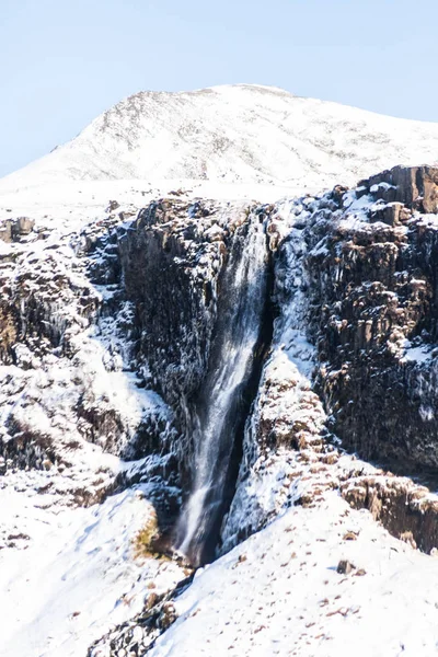 Seljalandsfoss Vízesés Kilátás Télen Amely Izland Déli Régiójában Található Közvetlenül — Stock Fotó