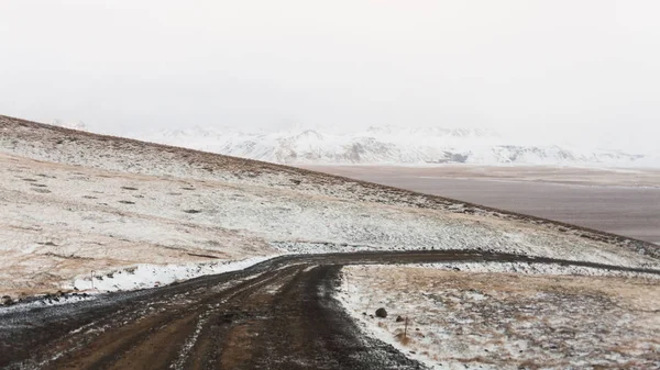 Dyrholaey Vista Durante Invierno Que Pequeña Península Promontorio Situado Pueblo — Foto de Stock