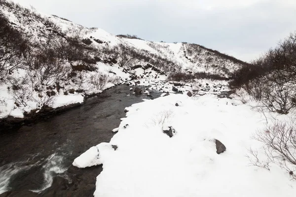 Вид Национальный Парк Скафтафелл Время Зимнего Снега Который Расположен Vatnajokull — стоковое фото