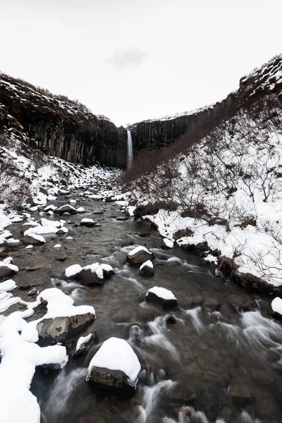 Skaftafell National Park Vista Durante Neve Invernale Che Trova Vatnajokull — Foto Stock