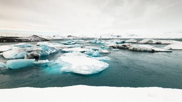 Jokulsarlon Glaciärlagun Eller Mer Känd Som Iceberg Lagoon Som Ligger — Stockfoto