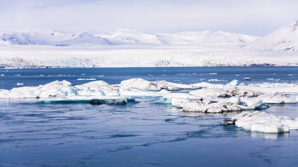 Jokulsarlon Uma Lagoa Glacial Mais Conhecida Como Lagoa Iceberg Localizada — Fotografia de Stock