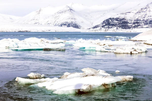 Jokulsarlon Zlanda Nın Vatnajokull Ulusal Parkı Nda Yer Alan Bir — Stok fotoğraf