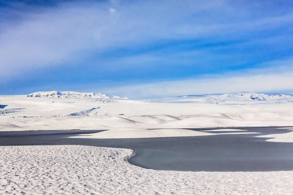 Jokulsarlon Τοπίο Χιόνι Hvannadalshnukur Ισλανδία Για Όμορφο Φόντο — Φωτογραφία Αρχείου