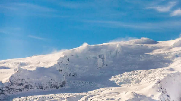 Jokulsarlon Sneeuwlandschap Hvannadalshnukur Ijsland Voor Een Prachtige Achtergrond — Stockfoto