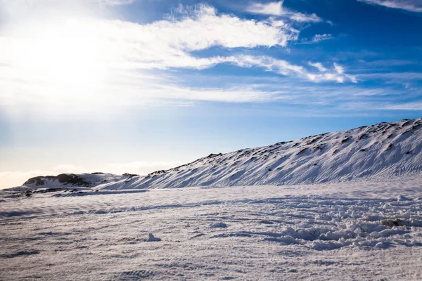 Jokulsarlon Τοπίο Χιόνι Hvannadalshnukur Ισλανδία Για Όμορφο Φόντο — Φωτογραφία Αρχείου