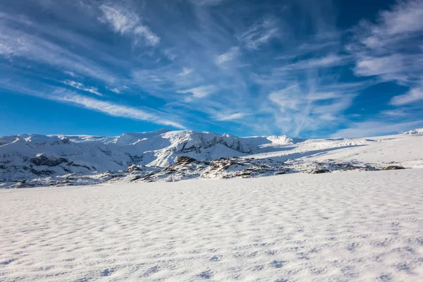 Jokulsarlon Τοπίο Χιόνι Hvannadalshnukur Ισλανδία Για Όμορφο Φόντο — Φωτογραφία Αρχείου