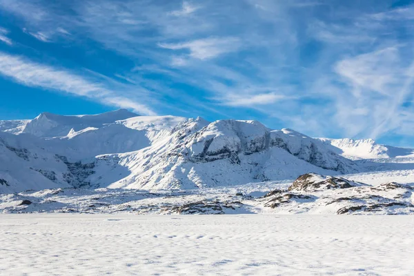 Hvannadalshnukur Zlanda Güzel Bir Arka Plan Için Jokulsarlon Kar Manzarası — Stok fotoğraf