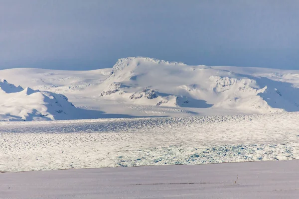 Jokulsarlon Sneeuwlandschap Hvannadalshnukur Ijsland Voor Een Prachtige Achtergrond — Stockfoto