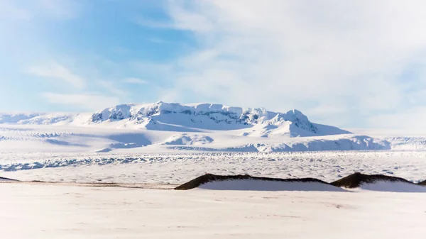 Jokulsarlon Τοπίο Χιόνι Hvannadalshnukur Ισλανδία Για Όμορφο Φόντο — Φωτογραφία Αρχείου