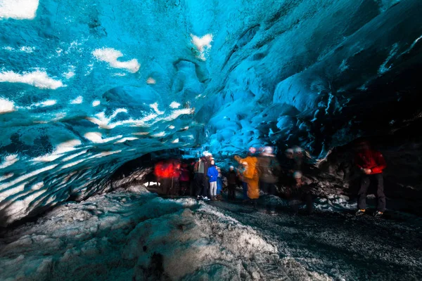 Blå Ishule Udsigt Vinteren Jokulsarlon Island - Stock-foto