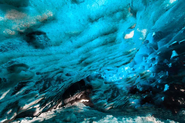 Widok Jaskinię Lodową Zimą Jokulsarlon Islandia — Zdjęcie stockowe