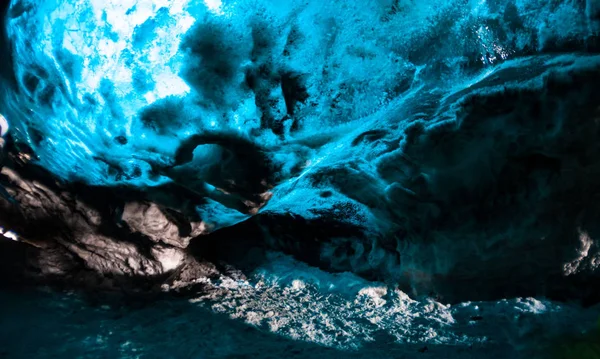 Blaue Eishöhle Winter Jokulsarlon Island — Stockfoto