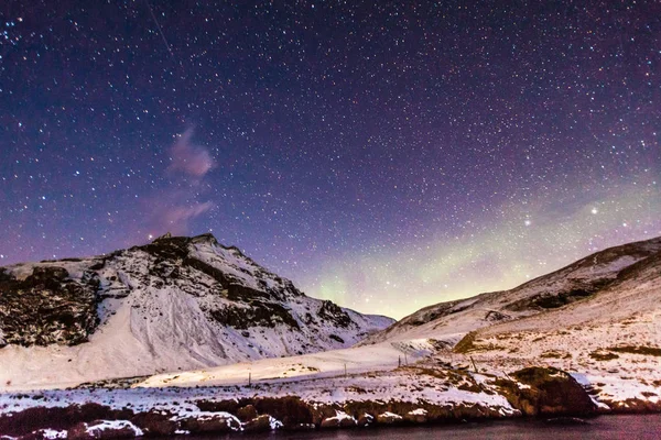 Skogafoss Pohled Během Zimního Sněhu Který Nachází Řece Skoga Jižním — Stock fotografie