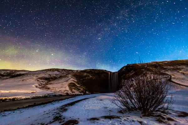 아이슬란드의 겨울철 내려다본 스코가 — 스톡 사진