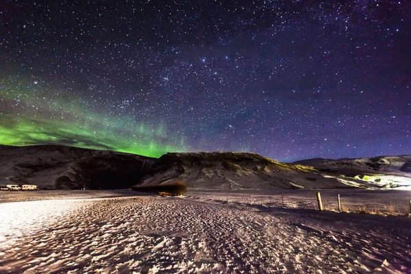 아이슬란드의 겨울철 내려다본 스코가 — 스톡 사진