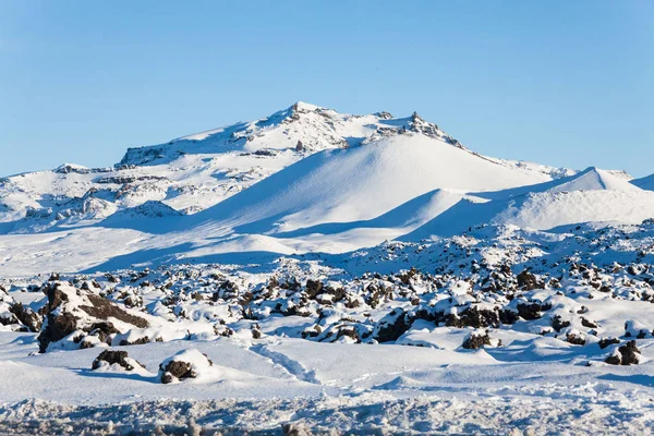 Μικρή Πόλη Της Stykkisholmur Θέα Χειμώνα Που Είναι Ένα Ρυμούλκηση — Φωτογραφία Αρχείου