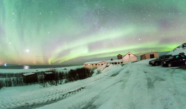 Gyönyörű Aurora Borealis Vagy Ismertebb Nevén Északi Fények Nézd Izland — Stock Fotó