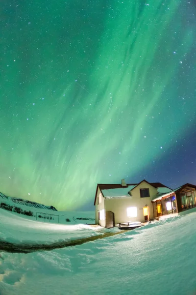 Vackra Norrskenet Eller Bättre Känt Som Norrsken Visa Island Vintern — Stockfoto