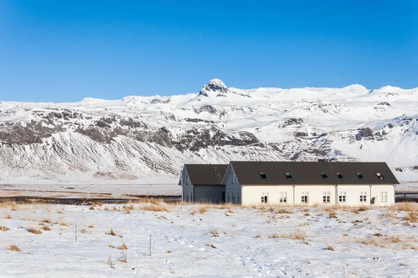 Olafsvik Pohled Během Zimního Sněhu Který Okouzlující Malé Město Islandu — Stock fotografie
