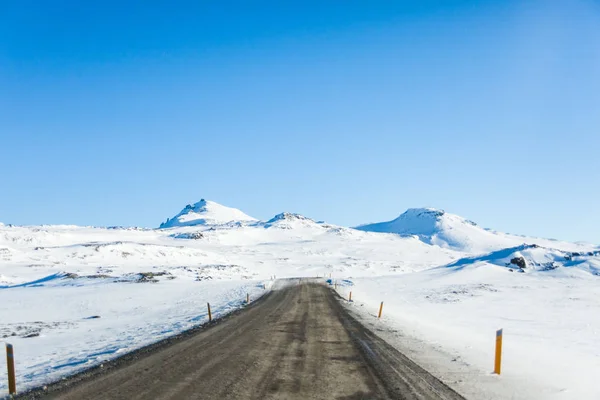 Olafsvik Pohled Během Zimního Sněhu Který Okouzlující Malé Město Islandu — Stock fotografie