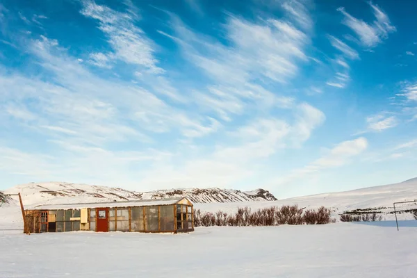 柯克朱夫附近的斯奈弗勒斯维格美丽的冬季雪景 — 图库照片