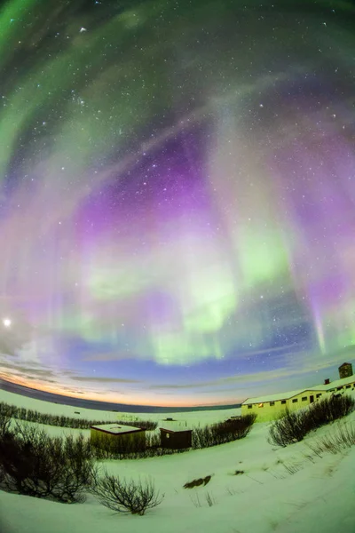 Aurora Borealis Vagy Ismertebb Nevén Northern Lights Background View Izlandon — Stock Fotó
