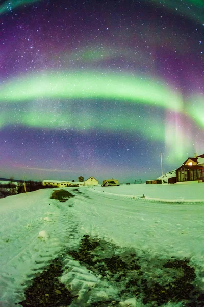 Aurora Borealis Mais Conhecido Como Northern Lights Para Vista Fundo — Fotografia de Stock