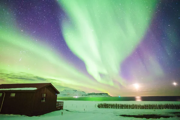 Aurora Borealis Eller Mer Känd Som Northern Lights För Bakgrundsbild — Stockfoto