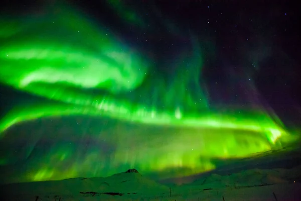 Aurora Borealis Daha Çok Kuzey Işıkları Olarak Bilinen Zlanda Reykjavik — Stok fotoğraf