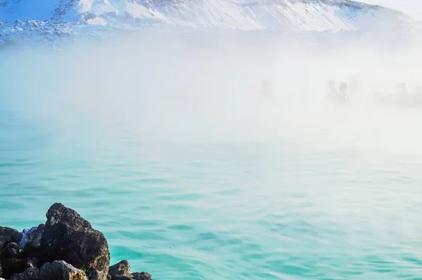 Вид Голубую Лагуну Зимой Исландии — стоковое фото