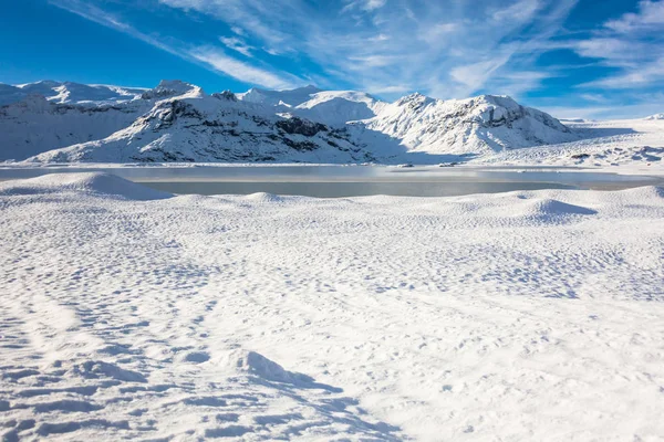 Jokulsarlon Paysage Neige Hvannadalshnukur Islande Pour Beau Fond Images De Stock Libres De Droits