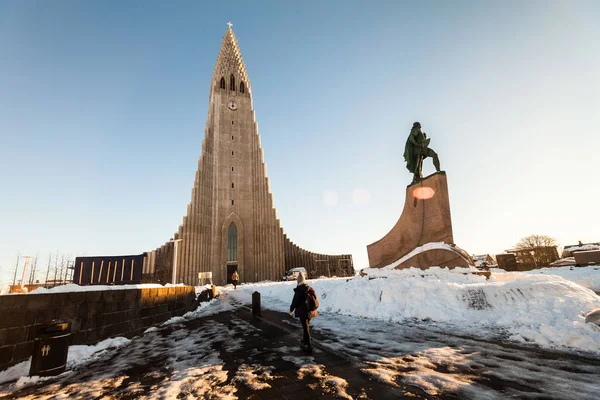 Hallgrimskirkja Uma Catedral Paroquial Luterana Reykjavik Islândia Fotografias De Stock Royalty-Free