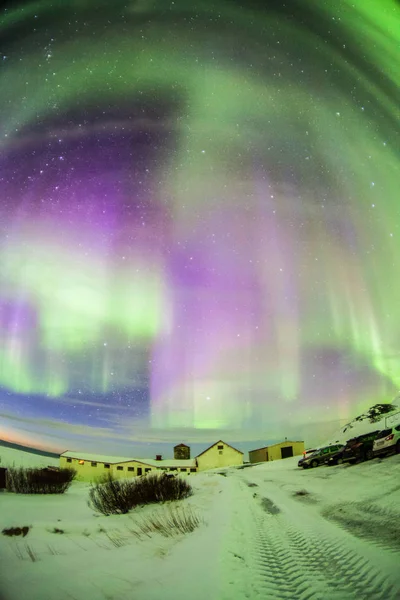 Aurora Borealis Lub Lepiej Znana Jako Northern Lights Background View Zdjęcie Stockowe