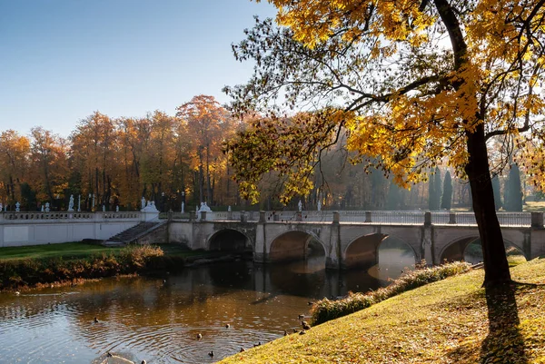 Jesienne Barwy Ogrody Branickich Bialymstoku Wersal Podlasia — Stockfoto