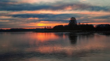 Poranek na stawach Dojlidzkich, Biaystok, Podlasie, Polska