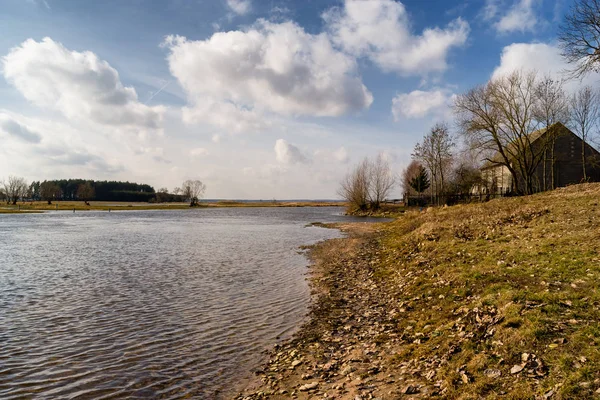 Wiosna Dolinie Narwi Wiosenne Rozlewiska Narwi Podlasie Polska — Stock fotografie