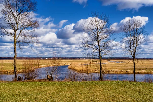 Wiosna Podlasiu Dolina Rzeki Narwi Suprasli Rzeki Podlasia — Stock fotografie